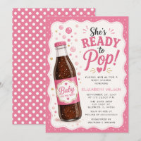 She is Ready To Pop Soda Bottle Girl Baby Shower