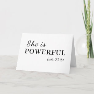 She is Strong Bible Verse Inspiration Card