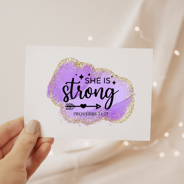 She Is Strong Blank Card (Creator Uploaded)