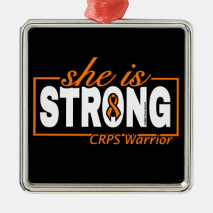 SHE IS STRONG...CRPS METAL ORNAMENT