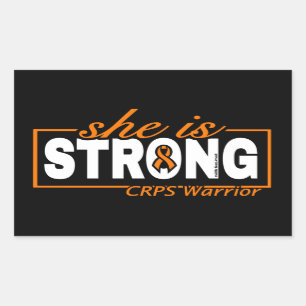 SHE IS STRONG...CRPS RECTANGULAR STICKER