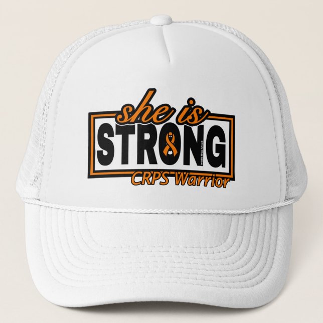 SHE IS STRONG...CRPS TRUCKER HAT (Front)
