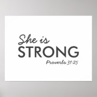 She is Strong | Proverbs 31:25 Christian Faith