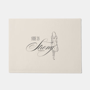 She is Strong Proverbs 31:25 Doormat