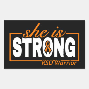 SHE IS STRONG...RSD RECTANGULAR STICKER