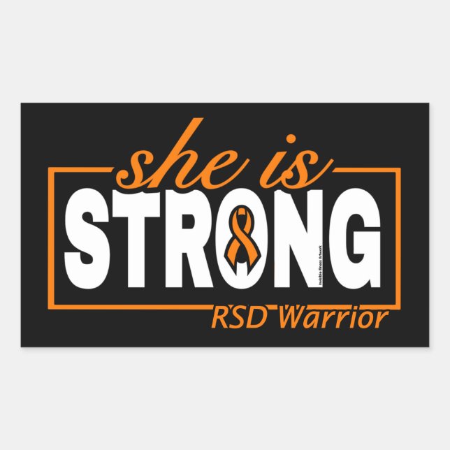SHE IS STRONG...RSD RECTANGULAR STICKER (Front)