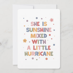 She Is Sunshine Mixed With A Little Hurricane Holiday Card