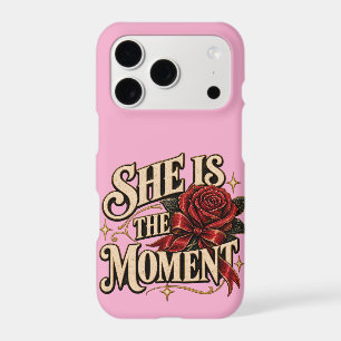 She Is The Moment Vintage Rose Pink Phone Case
