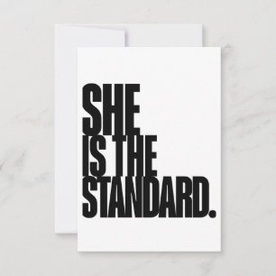 She Is the Standard, Motivational Quote Art Thank You Card