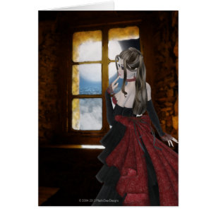 She is Waiting by the Window Fantasy Card