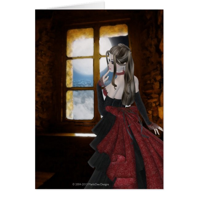 She is Waiting by the Window Fantasy Card (Front)