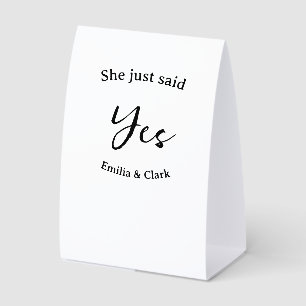 she just said yes engagement party name simple mii