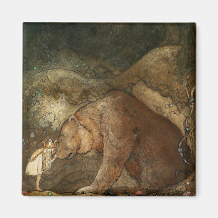 “She Kissed the Bear” by John Bauer Magnet