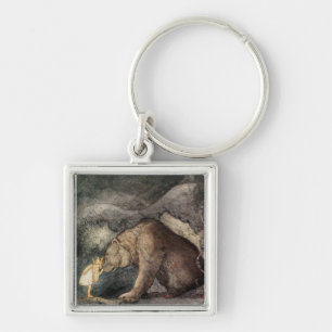 She Kissed the Bear's Nose Key Ring