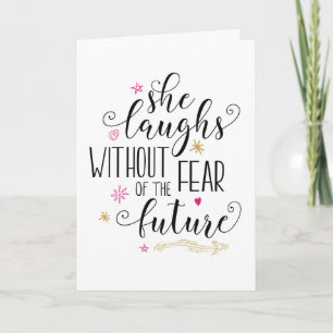 She Laughs without Fear - My Proverbs 31 Wife Card