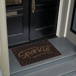 She Leaves a Little Sparkle Doormat