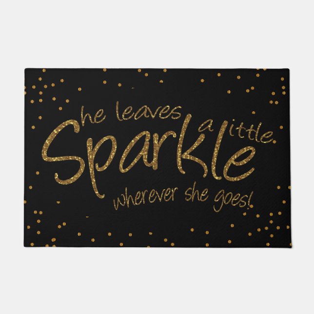 She Leaves a Little Sparkle Doormat (Front)