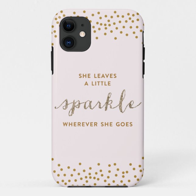 She Leaves a little Sparkle iPhone Case (Back)