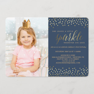 She Leaves a Little Sparkle KIDS BIRTHDAY INVITE