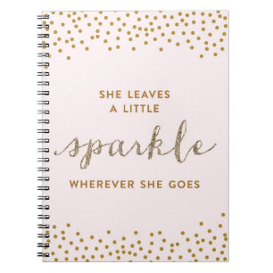 She Leaves a little Sparkle Notebook