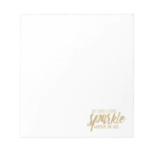 She Leaves A Little Sparkle Notepad