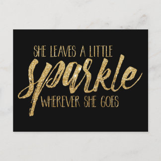 She Leaves A Little Sparkle Postcard