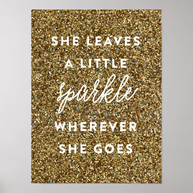 She Leaves a Little Sparkle - Premiumd Canvas Poster (Front)