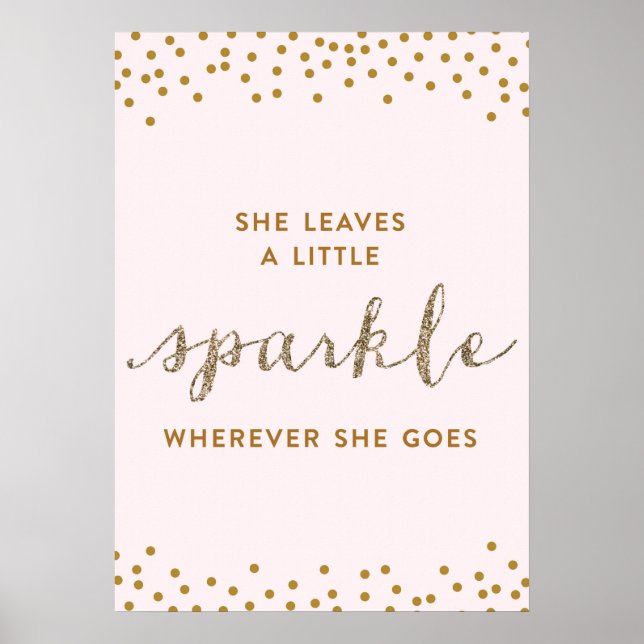 She Leaves a Little Sparkle - Premiumd Canvas Poster (Front)