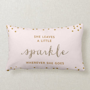 She Leaves a Little Sparkle™ Throw Pillow