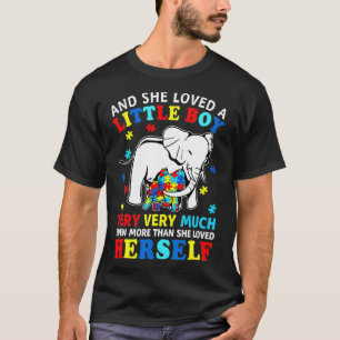 She Loved A Little Boy Very Much Autism Elephant M T-Shirt