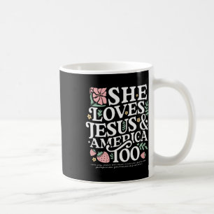 She Loves Jesus & America Christian 4th July S Coffee Mug