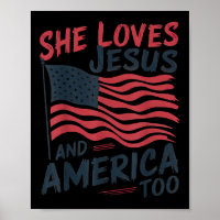 She Loves Jesus And America Too Christian Retro 4t