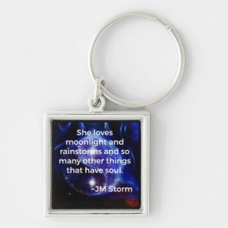 She Loves Premium Square Keychain