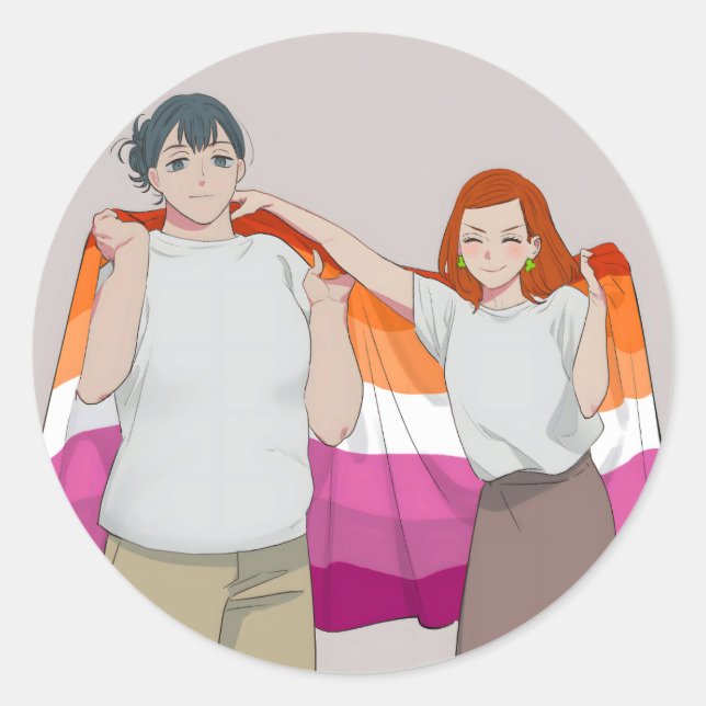 She Loves To Cook And She Loves to Eat | Pride Classic Round Sticker (Front)