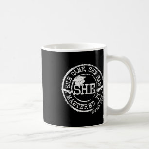 She Mastered It Masters Degree Graduation Retro Cl Coffee Mug