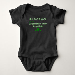 she-nan-i-gan Saint Patrick's   Baby Bodysuit