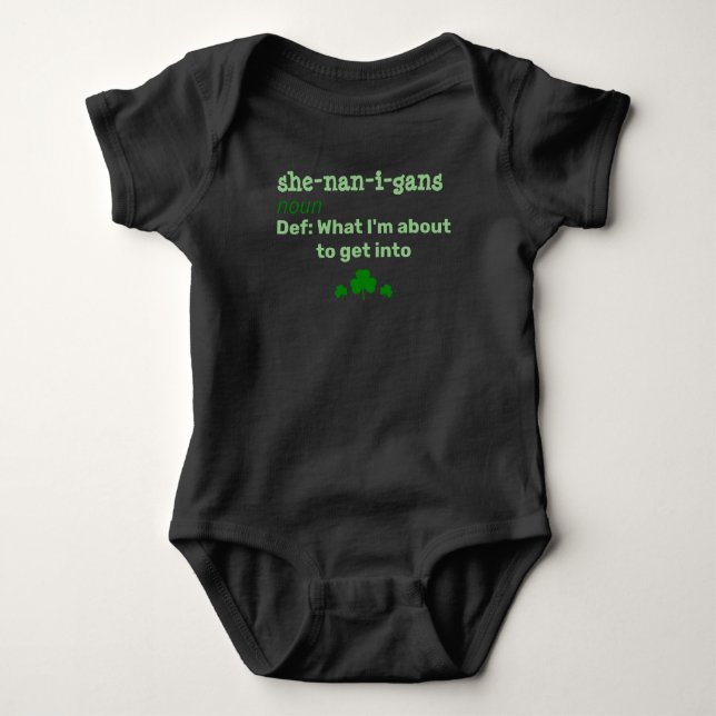she-nan-i-gan Saint Patrick's   Baby Bodysuit (Front)