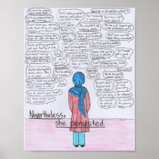 She Persisted (Hijabi) Poster