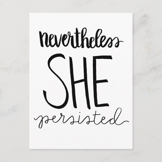 She Persisted Postcard (Front)