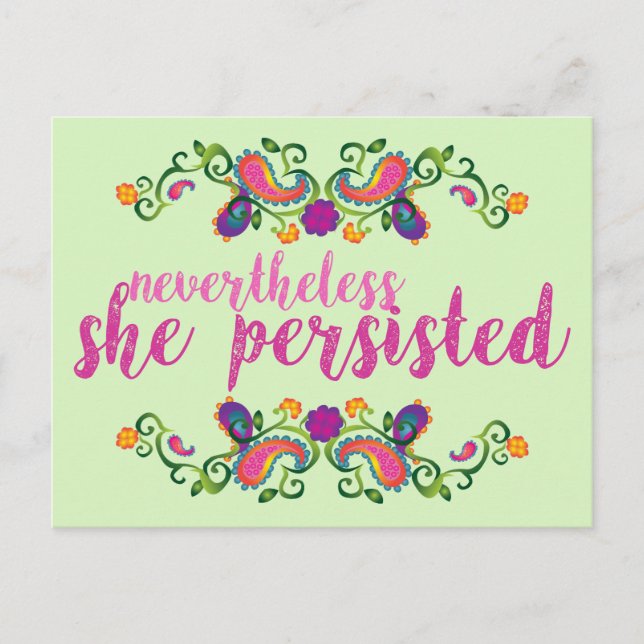 She Persisted Postcard (Front)