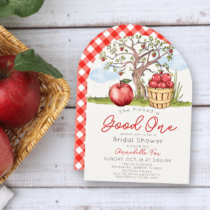 She Picked a Good One Apple Tree Bridal Shower Invitation