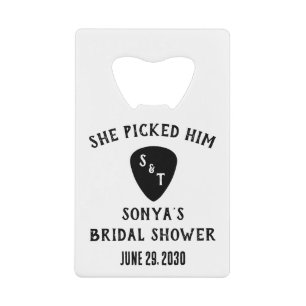 She Picked Him! Guitar Bridal Shower Favour