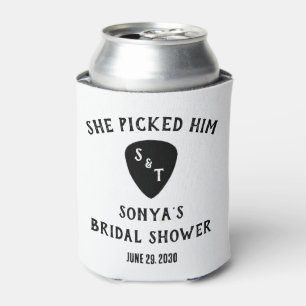 She Picked Him! Guitar Bridal Shower Favour Can Cooler
