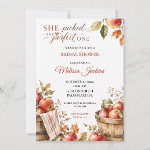She Picked the Perfect One Bridal Shower Invitation