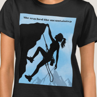 She Reached The Mountaintop Personal Achievement  T-Shirt
