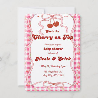 She’s a Cherry on Top| Baby Shower Invite