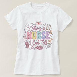She’s a Nurse I Can Tell PNG, Retro RN Nurse Shirt