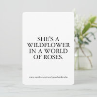 She’s a Wildflower Card, Inspirational Custom Gift