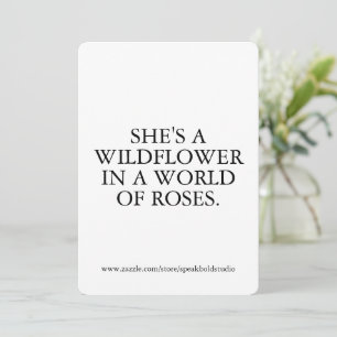 She’s a Wildflower Card, Inspirational Custom Gift Holiday Card