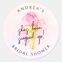 She’s Been Scooped Up Pink Ice cream Bridal Shower